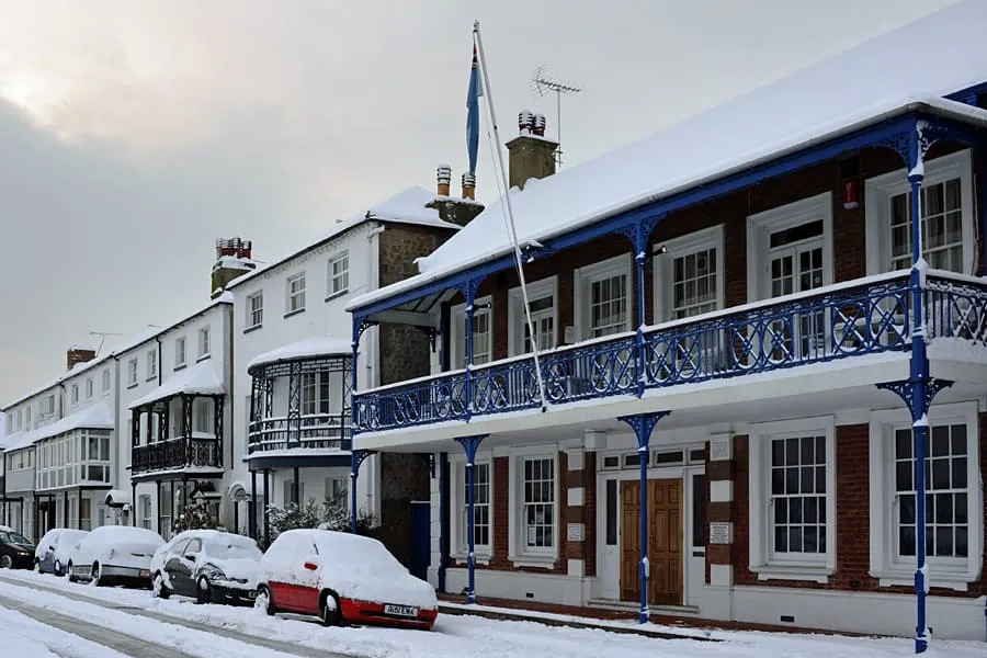 Bognor Regis RAFA Club in the snow