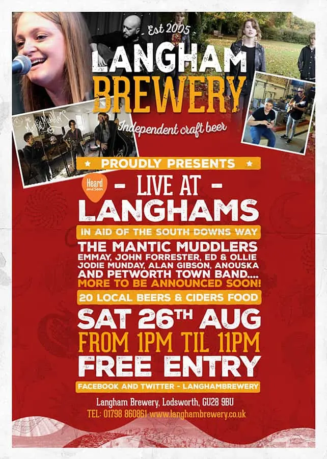 Live at Langhams, 26th August 2017 at Langham Brewery, Lodsworth, West Sussex