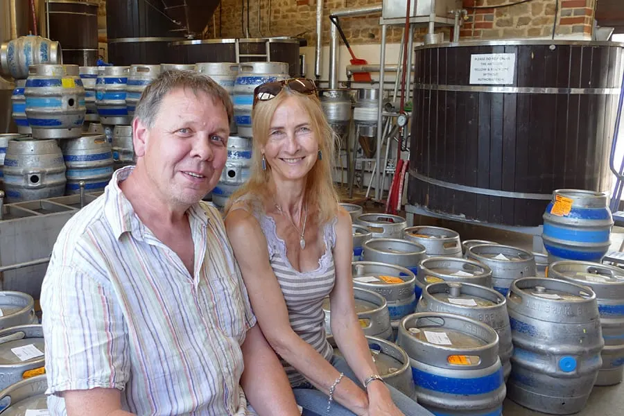 James and Lesley at Langham Brewery, Lodsworth, West Sussex,