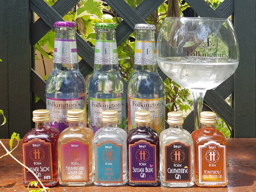 A range of gins and tonics from Sussex