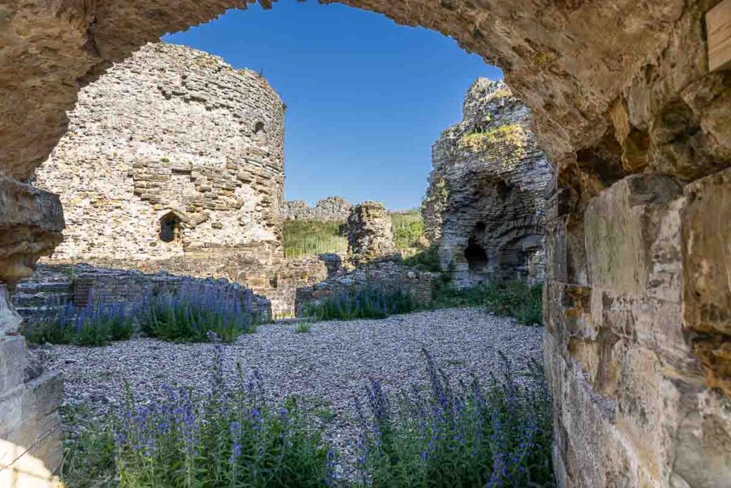 Camber Castle interior, Rye, East Sussex