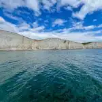 Seven Sisters Cliffs, East Sussex, from the water