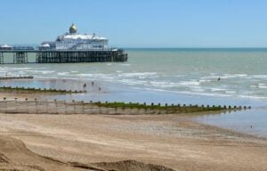 Eastbourne Beach and pier, East Sussex