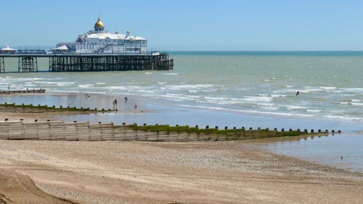 Eastbourne Beach and pier, East Sussex