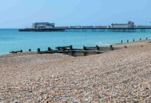 Worthing beach and pier, West Sussex