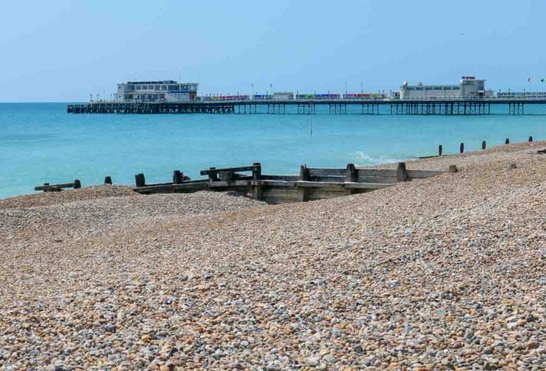 Worthing beach and pier, West Sussex